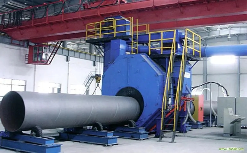 伊犁自动环保钢管内壁喷砂机